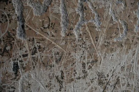 Weathered Ancient Wall Texture with Graffiti, Cracked Plaster and Historic .. Stock Photos