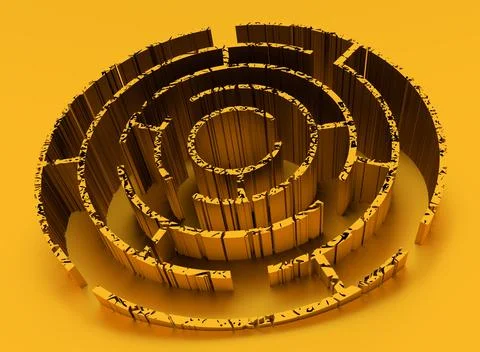 Weathered and rusted maze Stock Illustration