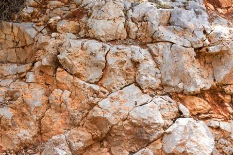 Weathered beige rocks Stock Photos