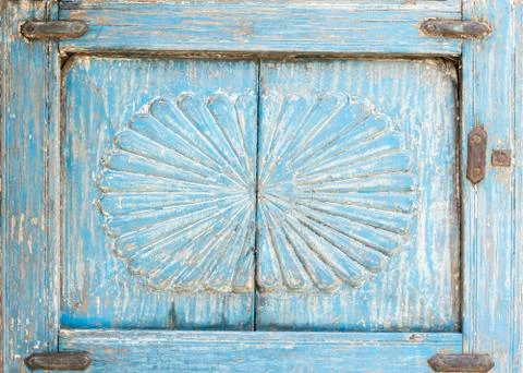 Weathered Blue Shutter Stock Photos
