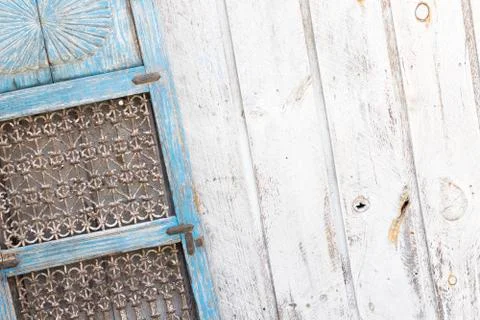 Weathered Blue Shutter Stock Photos