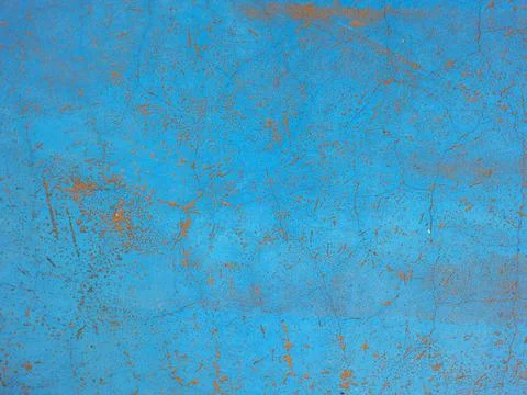 Weathered blue wall Stock Photos