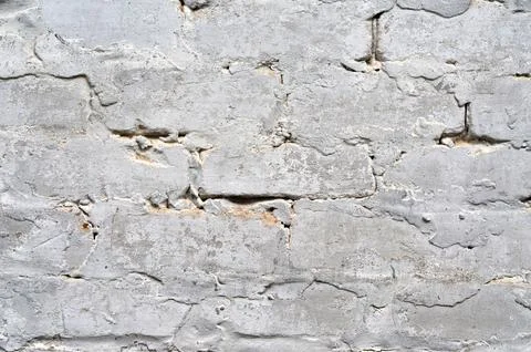 Weathered brick wall close up Stock Photos