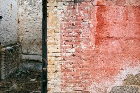 Weathered brick wall Stock Photos