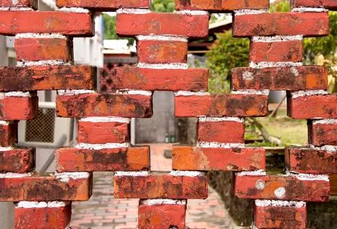 Weathered brick wall Stock Photos