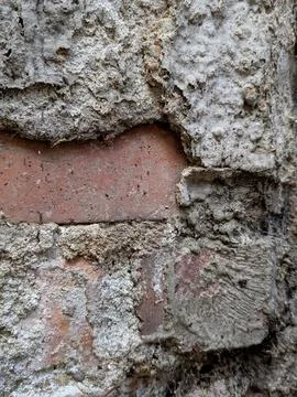 Weathered brick wall in rustic urban setting close-up perspective period pe.. Stock Photos