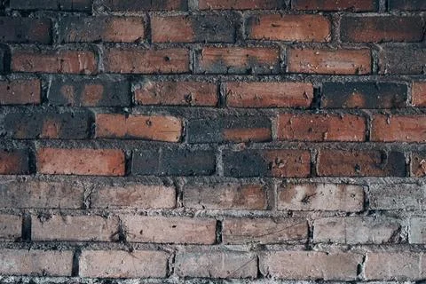 Weathered Brick Wall Texture Closeup Stock Photos