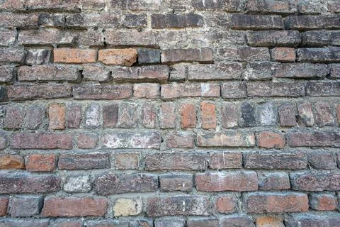 Weathered Brick Wall Texture With Rustic Earth Tones For Vintage Architectu.. Stock Photos