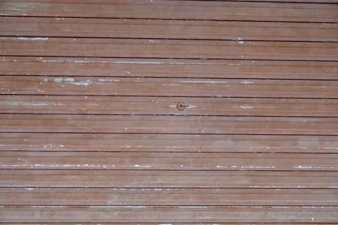 Weathered brown rolling shutter Foto stock