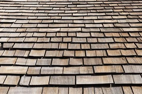 Weathered Cedar Shakes Stock Photos