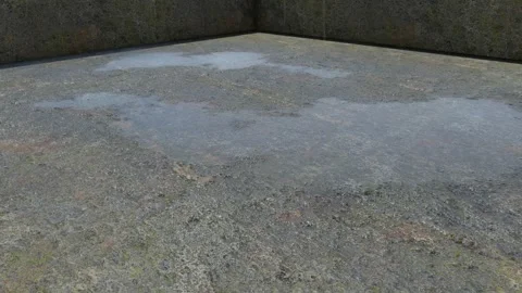 Weathered Concrete Floor Puddle Texture Background Stock-Footage 347176253