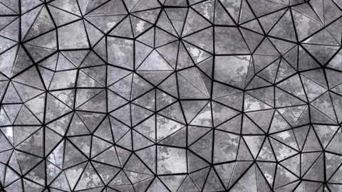 Weathered concrete triangles pattern realistic looping 3D animation Stock Footage 171976602