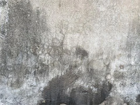 Weathered concrete wall texture with dark mold spots. 스톡 사진