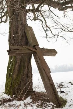 Weathered crucifix Photos