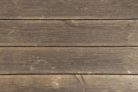 Weathered decking board surface with grain and texture needing cleaning Stock Photos