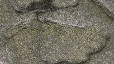 Weathered Gray Stone Rocks With Natural Rough Texture 3d render. Stock Photos
