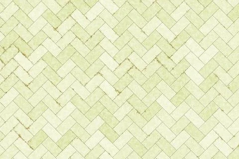 Weathered green herringbone tile texture with grunge Stock Illustration