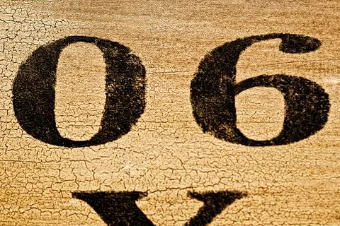 Weathered Homeschool Numbers Stock Photos
