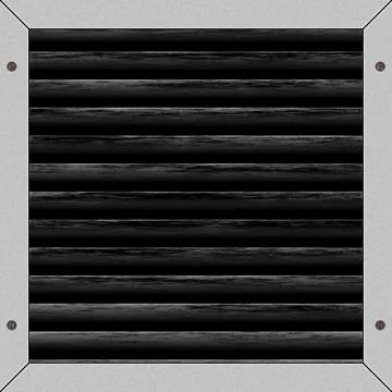 Weathered iron ventilation hatch background. Venting rustic metal jalousie .. Stock Illustration