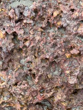Weathered laterite rock texture Stock Photos