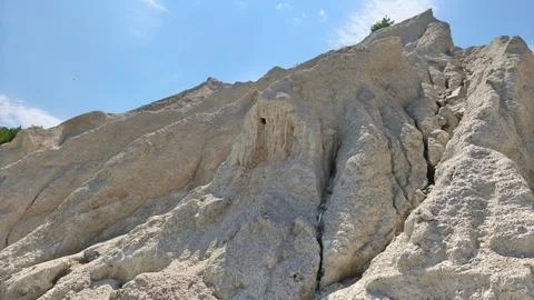 Weathered limestone rock formations with rugged textures 写真素材