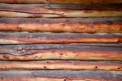 Weathered log cabin wall CU Stock Photos