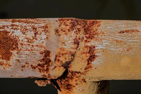 Weathered metal background with heavy rust Stock Photos