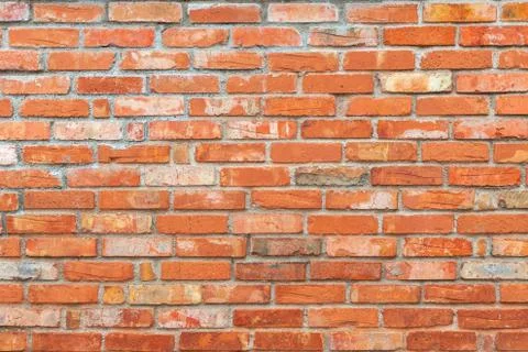 Weathered old brick wall background Stock Photos