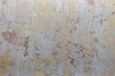 Weathered Peeling Plaster Wall Texture with Flaking Paint and Patina Background Stock Photos