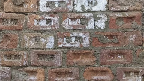 Weathered Red Brick Wall Texture Video Clip 库存影片 332104703