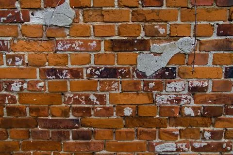 Weathered red Brick Wall Texture Stock Photos