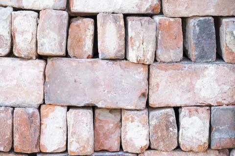 Weathered Red Brick Wall Texture Rustic Masonry Background Stock Photos