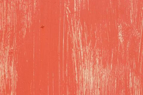 Weathered Red Painted Wall Texture. Brush Strokes. Stock Photos