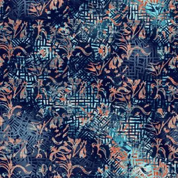 Weathered rustic coastal style distressed woven texture. Nautical blue red Stock Illustration