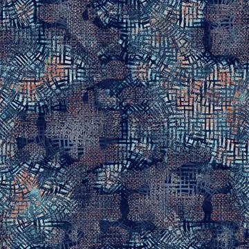 Weathered rustic coastal style distressed woven texture. Nautical blue red Stock Illustration