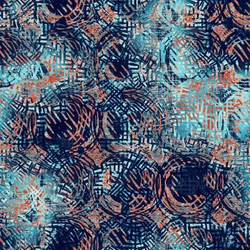 Weathered rustic coastal style distressed woven texture. Nautical blue red Stock Illustration
