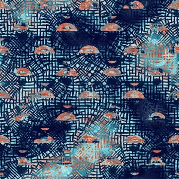 Weathered rustic coastal style distressed woven texture. Nautical blue red Stock Illustration