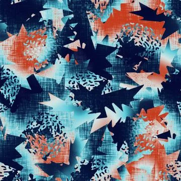 Weathered rustic coastal style distressed woven texture. Nautical blue red Stock Illustration