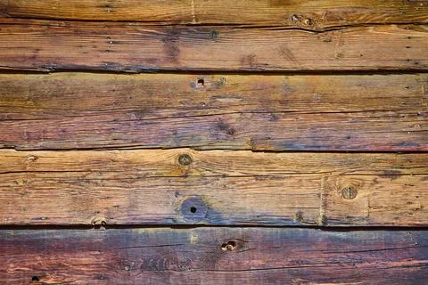 Weathered Rustic Wood Texture from Eye-Level Perspective Foto stock