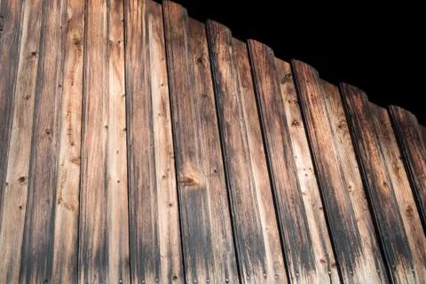 Weathered rustic wood wall with old antique varnish on the rough Stock Photos