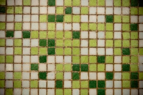 Weathered Square Ceramic Tiles 스톡 사진