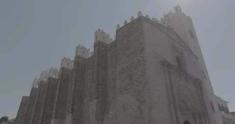Weathered Stone: Detail of the Ex-Convent Facade Stock Footage 321822932