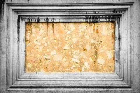A Weathered Stone Frame with Copy Space 库存照片