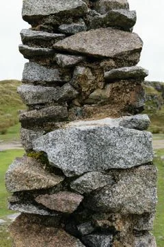 Weathered Stone Wall Close-Up Stock Photos