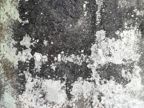 Weathered stone wall in close up Stock Photos
