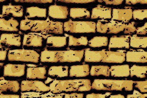 Weathered texture of stained old red brick wall background Stock Illustration