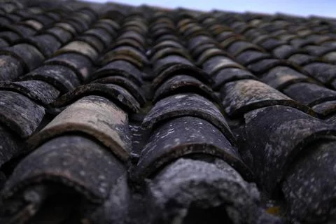 Weathered tiles. 스톡 사진