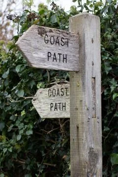 Weathered trail markers Stock Photos