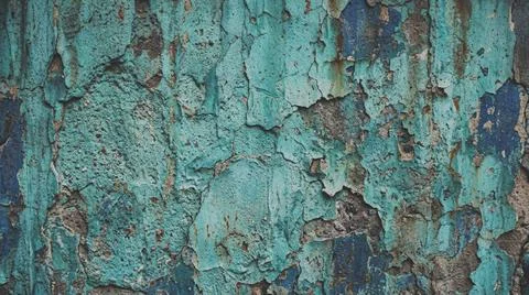 Weathered turquoise blue painted surface texture. Fotos Stock