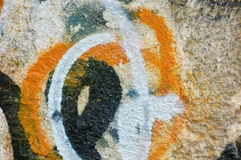 Weathered wall graffiti Stock-Fotos